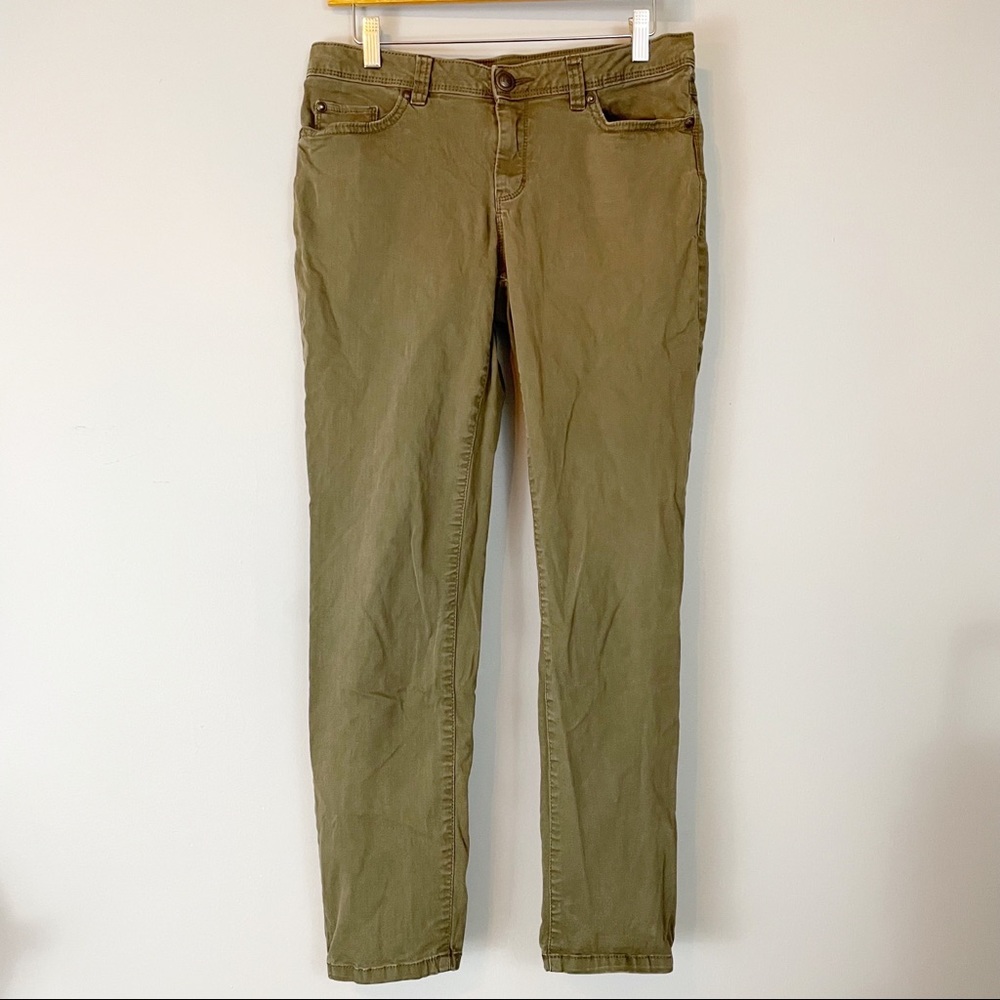 LC Lauren Conrad Skinny Jeans Size 8 Olive Green